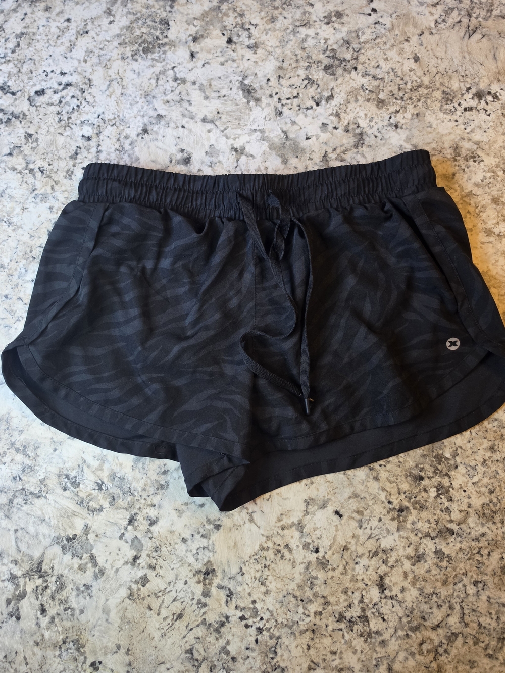 RBX Active Black Animal Print Running Athletic Shorts | Size S